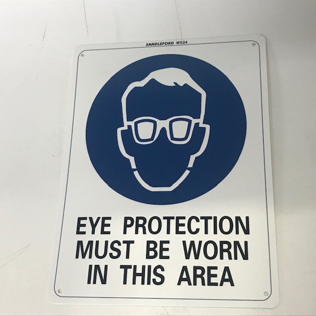 SIGN, Construction - Eye Protection Must Be Worn In This Area 22 x 29.5cm